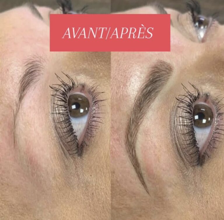 Avant après dermopigmentation des sourcils